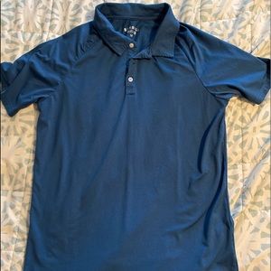 Barbell apparel blue performance polo